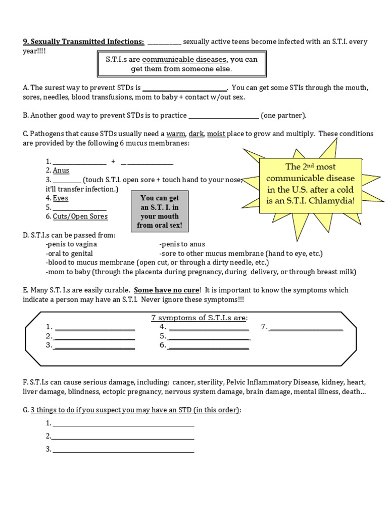 UNit 4 Unit 5 Guided Notes 7-9 ONLY | PDF | Sexually Transmitted ...