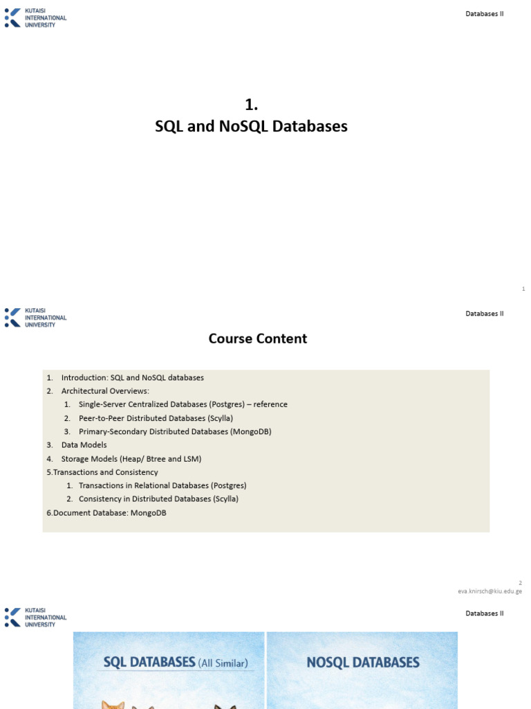 1.0.SQL-NoSQL | PDF | Databases | No Sql