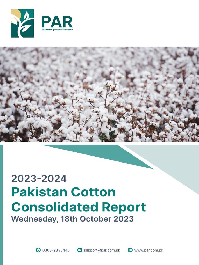 PAR Cotton Crop Survey Report (2) | PDF | Cotton | Agriculture