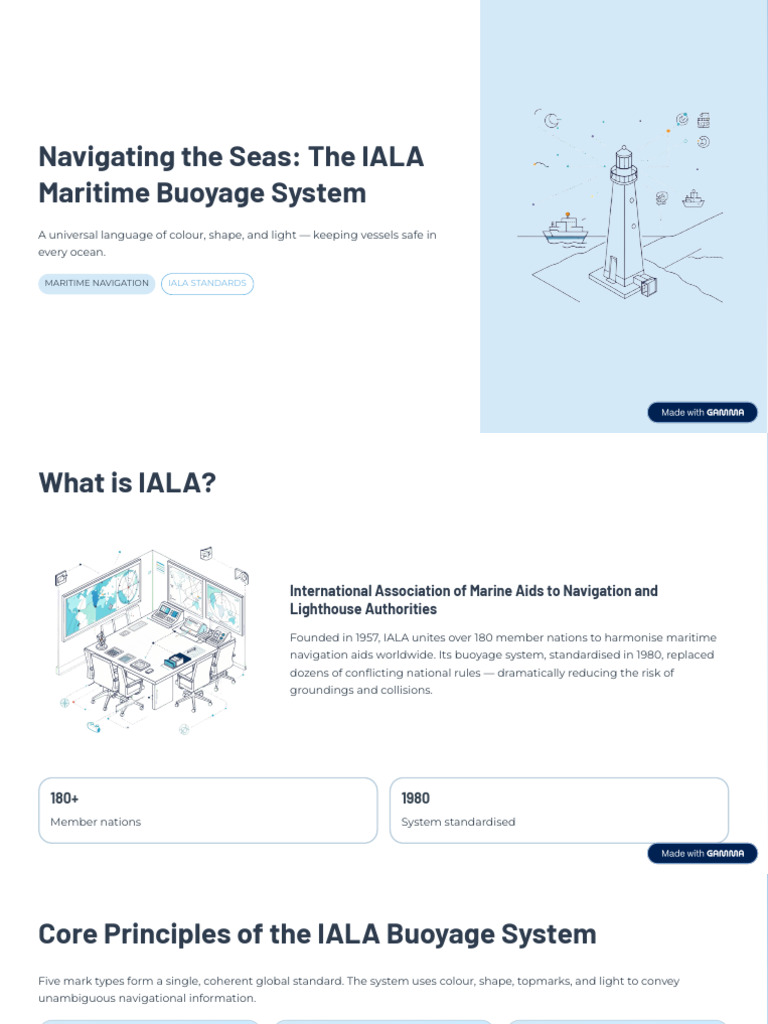 Navigating The Seas The IALA Maritime Buoyage System | PDF | Navigation