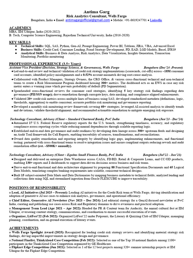 Antima Garg CV Final Updated | PDF