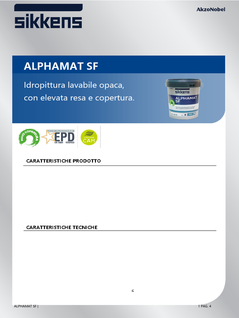 Alphamat SF Tds | PDF