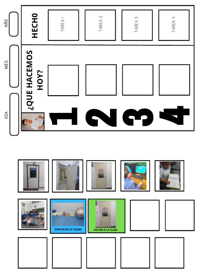 Morning and Evening Routine Visual Schedule Worksheet in Colorful ...