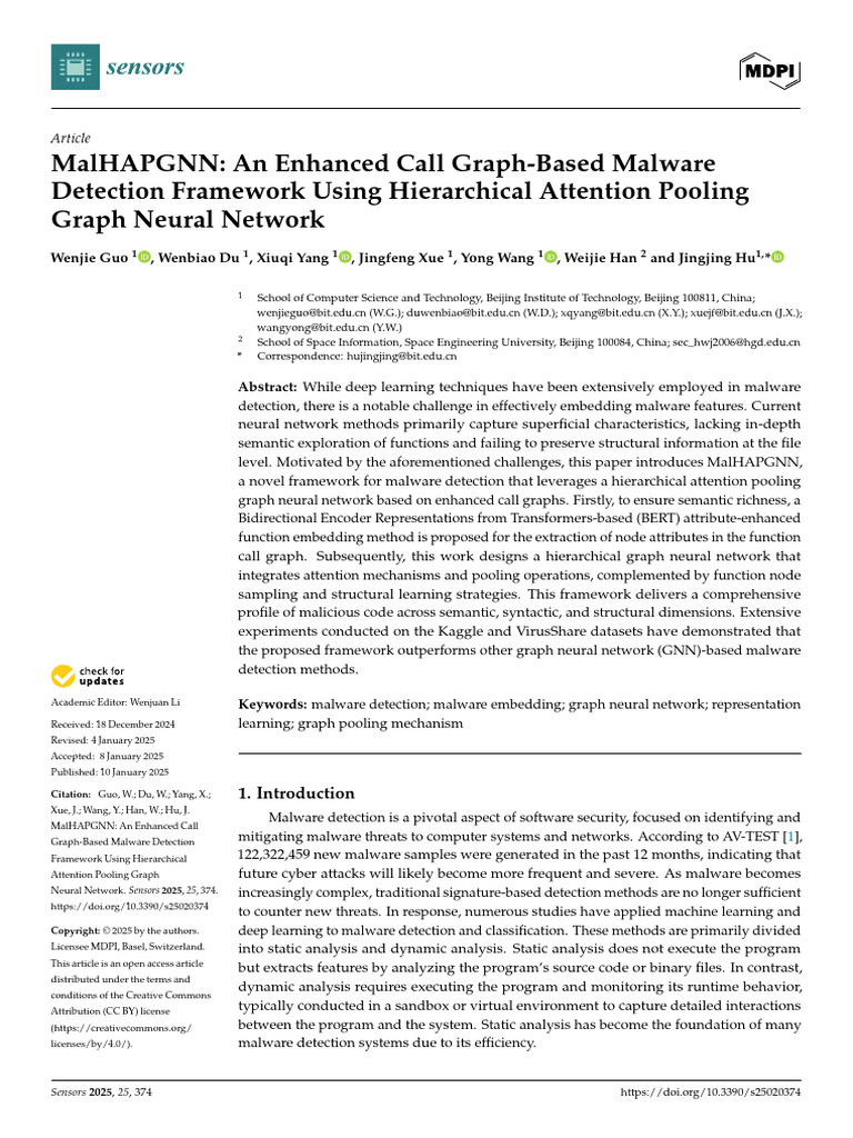 MalHAPGNN- An Enhanced Call Graph-Based Malware Detection Framework ...