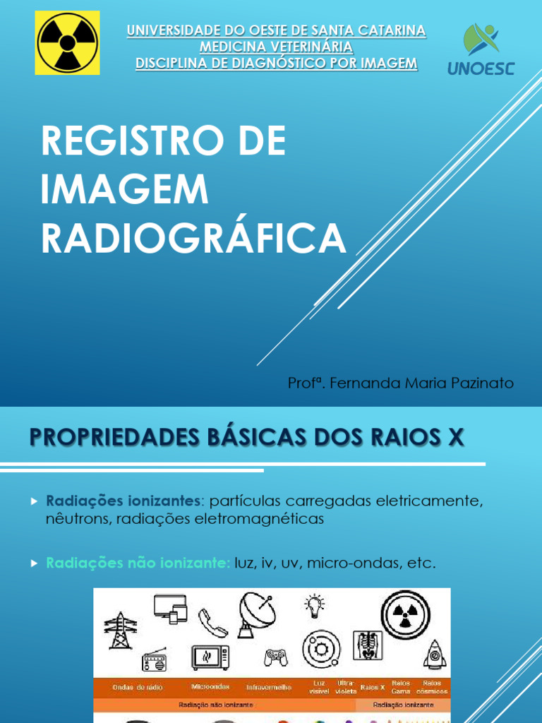 Aula 02 - Registros de Imagens em Radiologia | PDF | Radiação ...