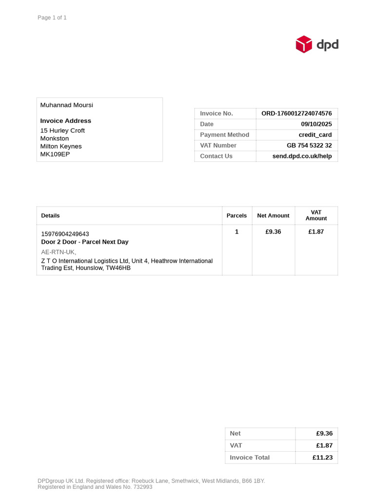 DPD_invoice_ORD-1760012724074576 | PDF