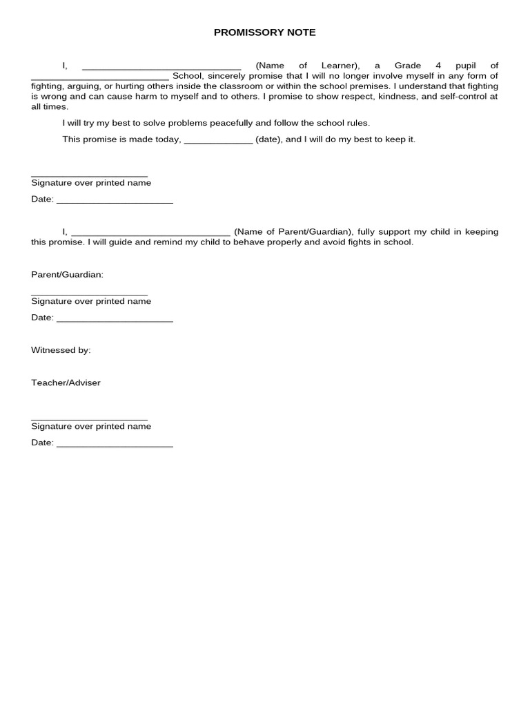 Promissory Note | PDF