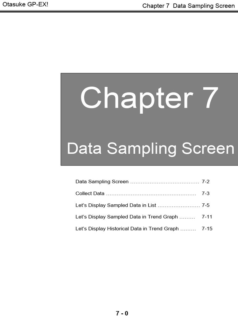 ENG Chapter7 Data Sampling Screen | PDF | Backup | Computer Data Storage