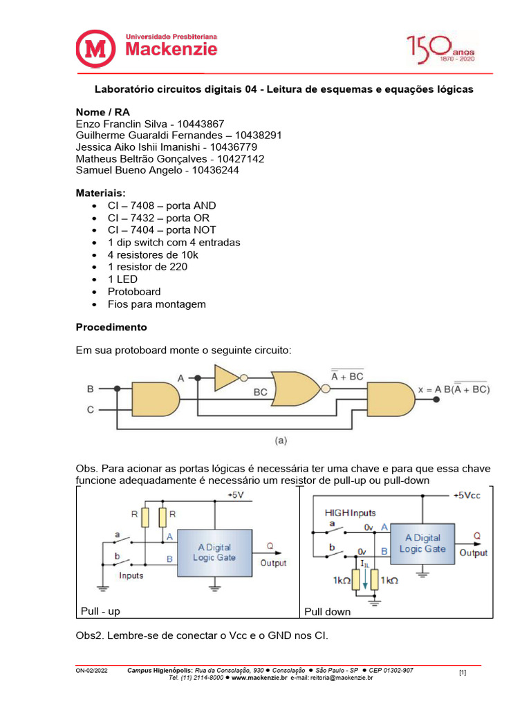Digitais Lab04 | PDF
