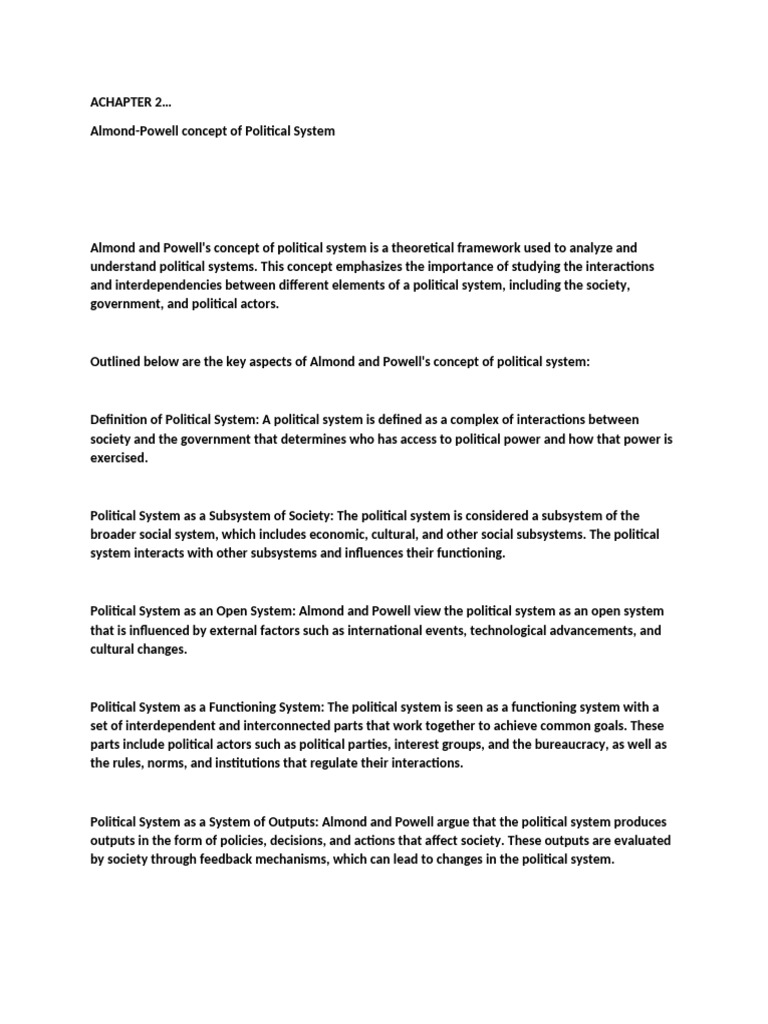Chapter 2 Political System | PDF