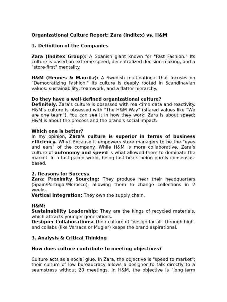 Organizational Culture Report | PDF | Economies | Social Psychology
