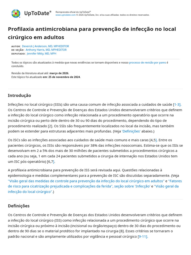 Antimicrobial prophylaxis for prevention of surgical site infection in ...