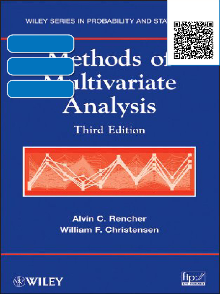Ebook Methods of Multivariate Analysis Wiley Series in Probability and ...