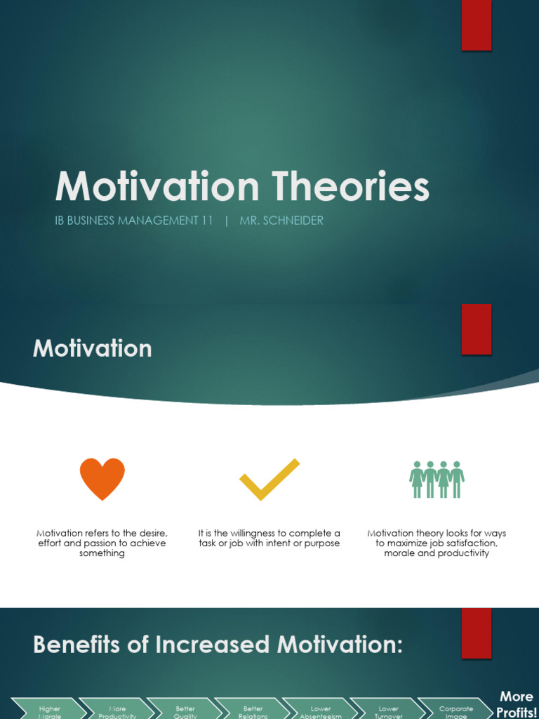 2.4 Motivation Theories | PDF | Motivation | Motivational