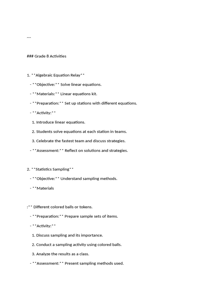 Grade 8, 9 | PDF | Probability | Mathematics