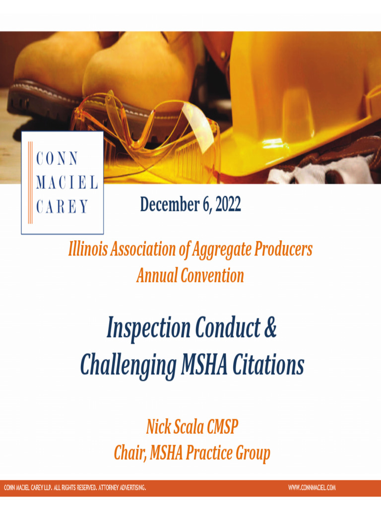 Msha Inspection Conduct and Challenging Citations | PDF ...
