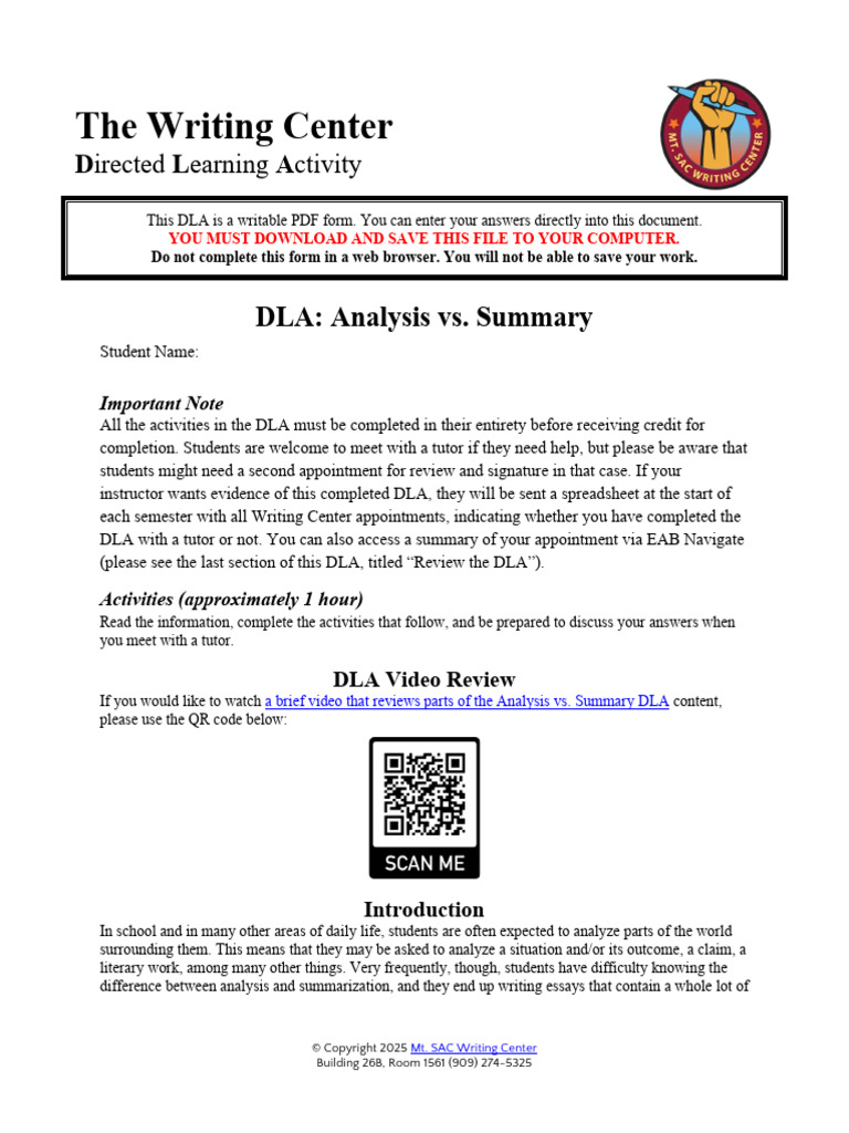 Analysis Vs Summary 2025 | PDF