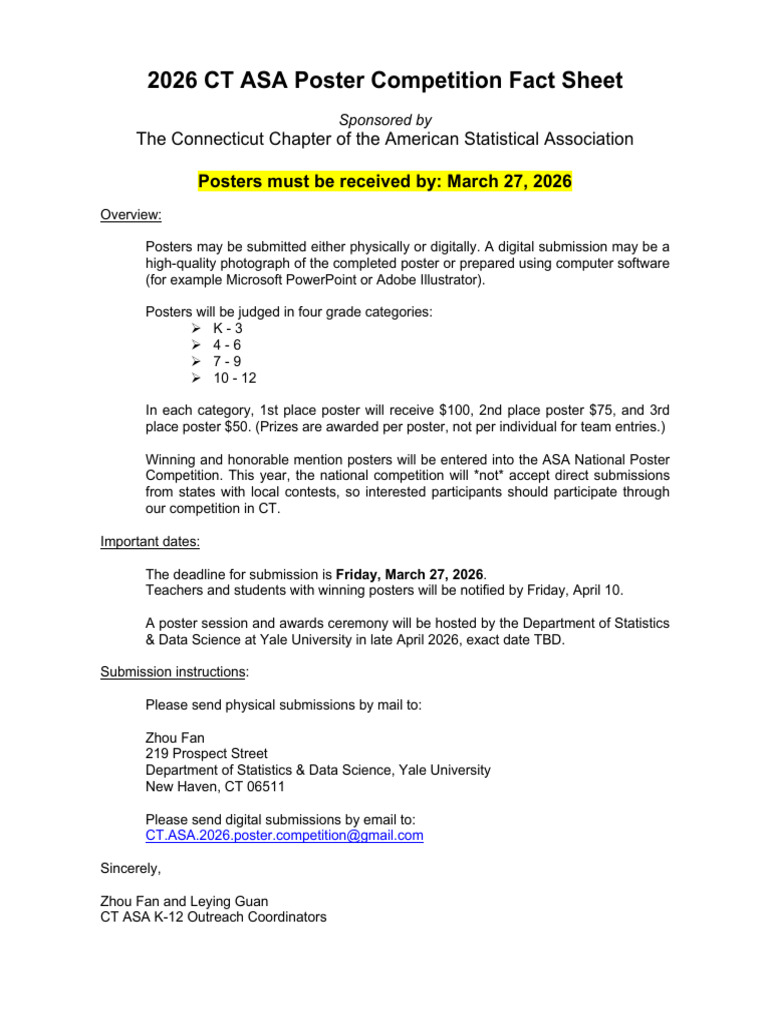 As a 2026 Poster Competition | PDF | Chart | Data
