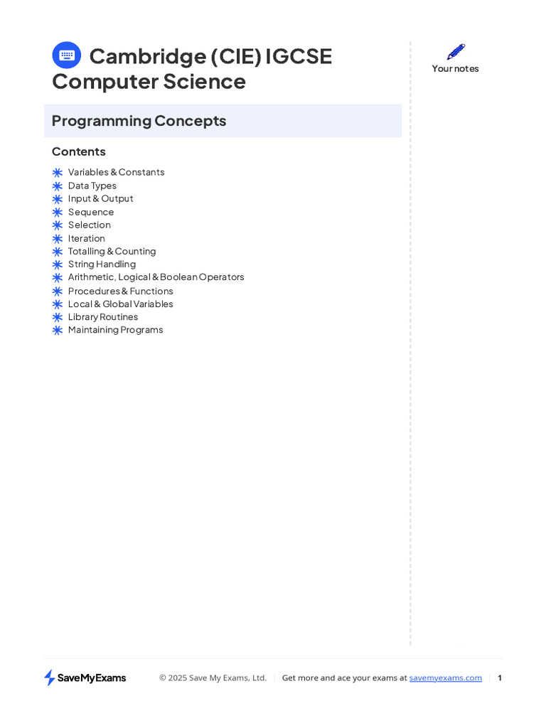 Programming Concepts | PDF | Boolean Data Type | Data Type