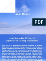 Awad Rasras Has 25 Years of Experience in Teaching Mathematics