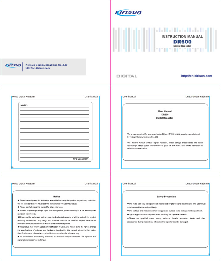 DR600 User Manual | PDF