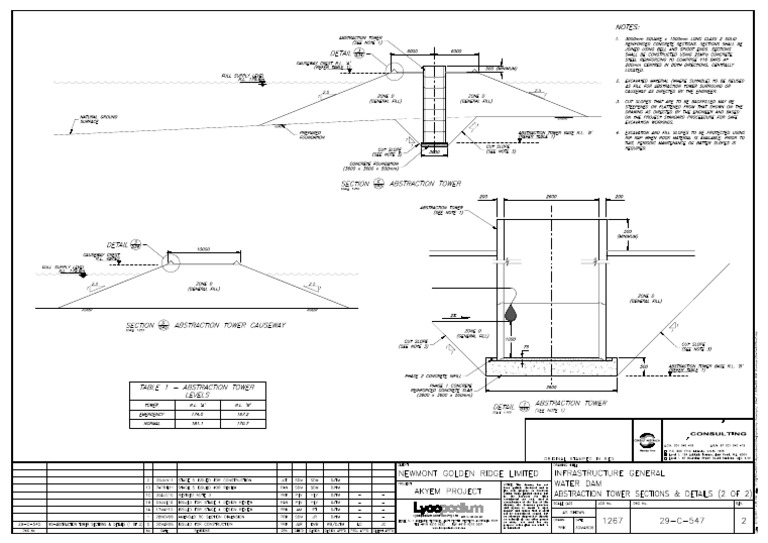 1267-29-C-547Rev2-Water Dam - Abstraction Tower Section & Details (2 of ...