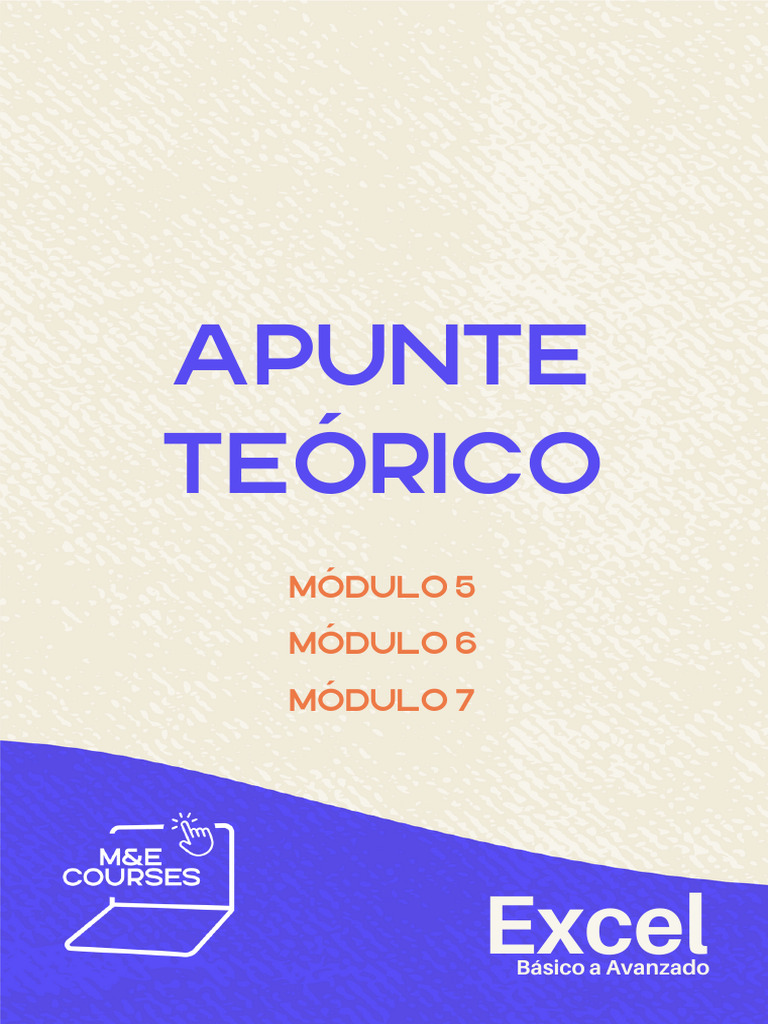 2_APUNTES TEORICOS MODULO 5 A 7 | PDF | Hoja de cálculo | Microsoft Excel