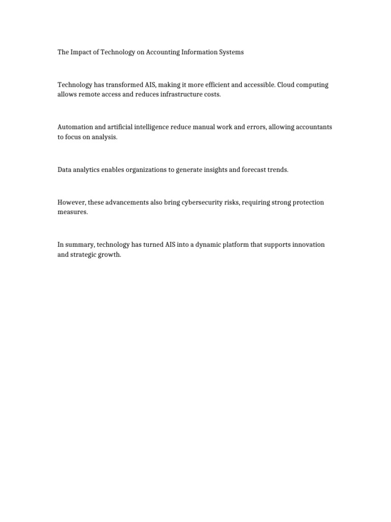 Technology in AIS | PDF