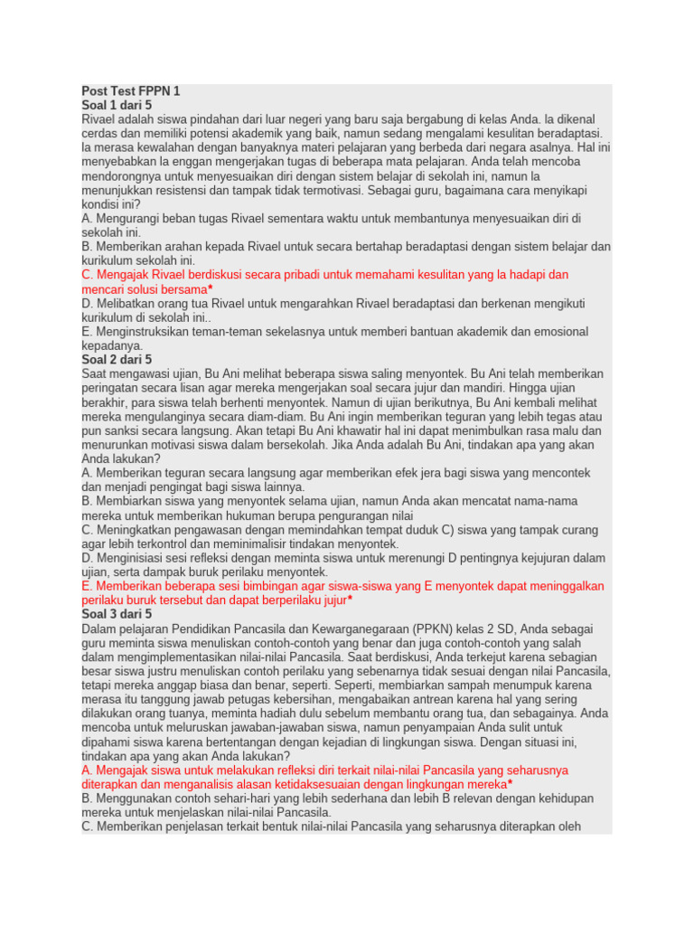 Modul 3 Post Test FPPN 1 | PDF