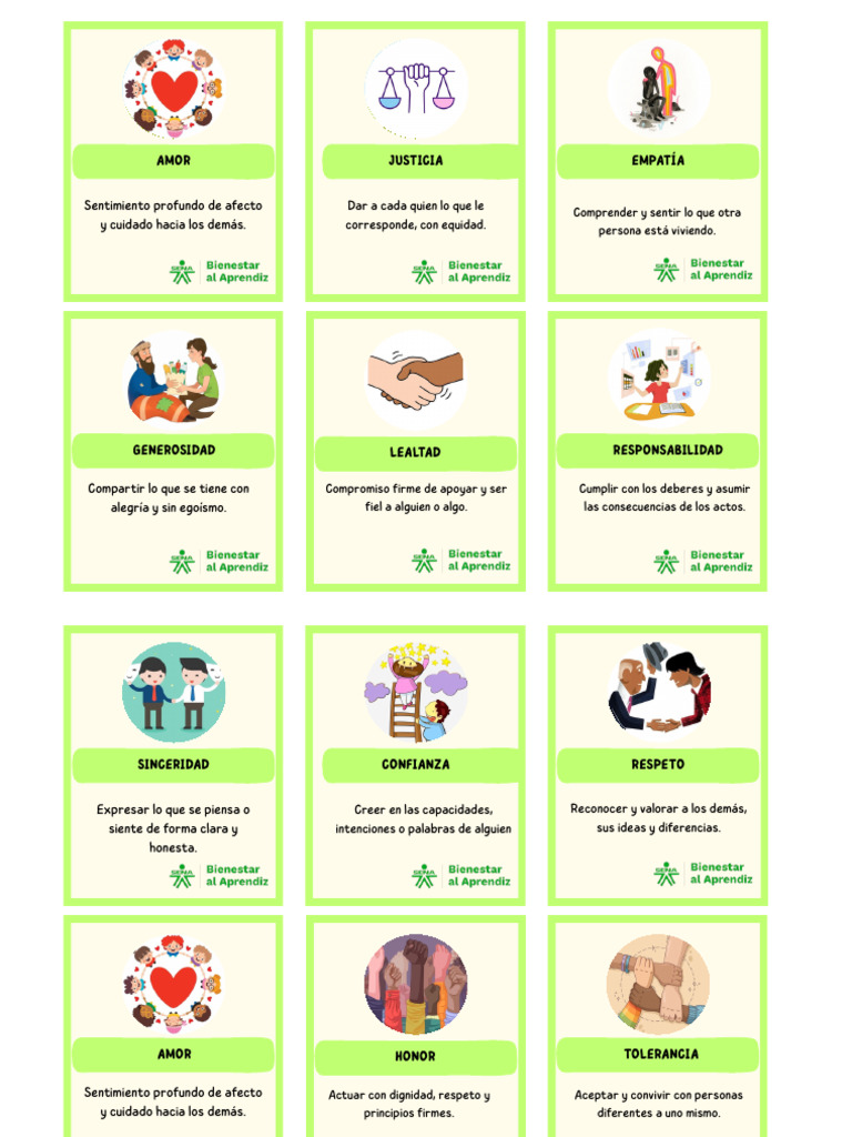 LOTERÍA DE LOS VALORES | PDF | Amor | Lealtad