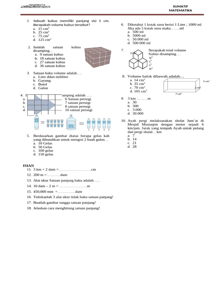 SUMATIF MATEMATIKA | PDF