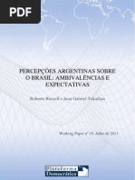 Roberto Russell e Juan Gabriel Tokatlian - Percepções argentinas sobre o Brasil - Ambivalências e expectativas