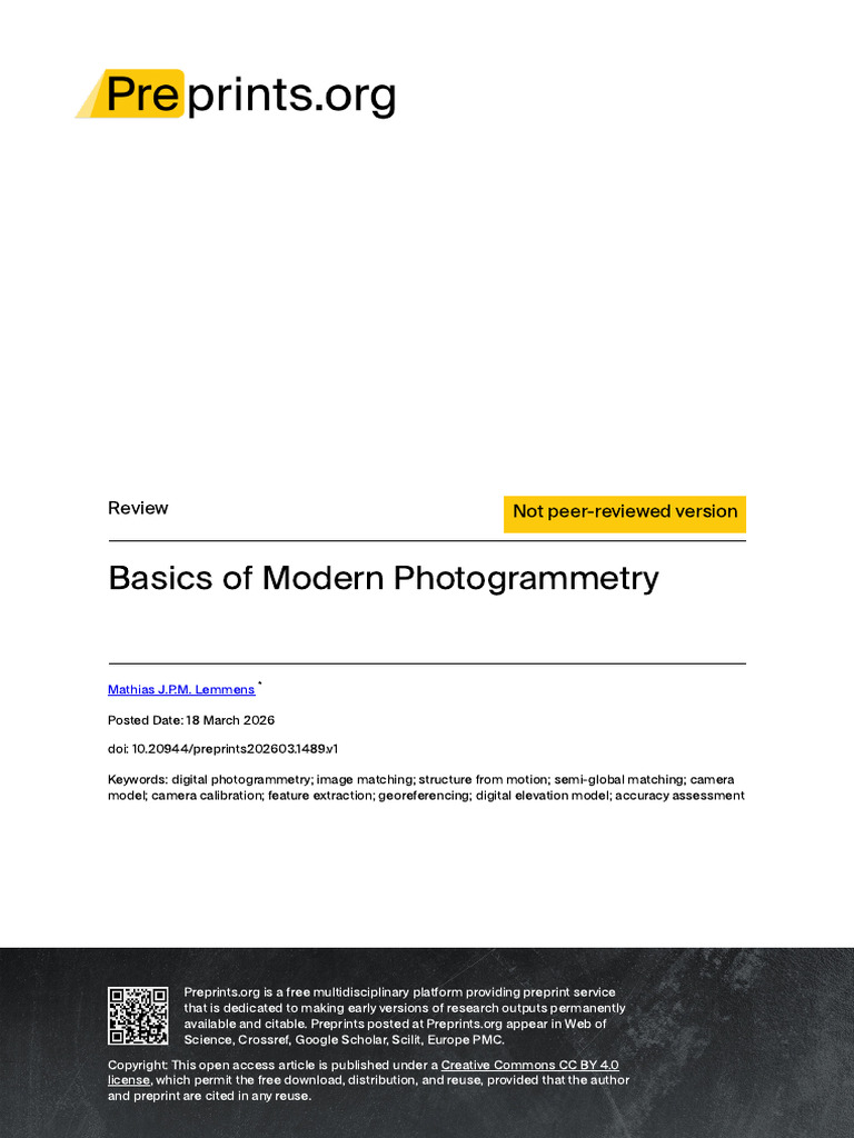 Basics of Modern Photogrammetry | PDF | Eigenvalues And Eigenvectors ...