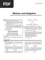 Alligation and Mixtures Practice Sheet | PDF | Ratio | Litre