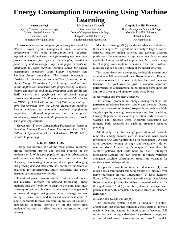 Energy Forecasting IEEE | PDF | Machine Learning | Time Series
