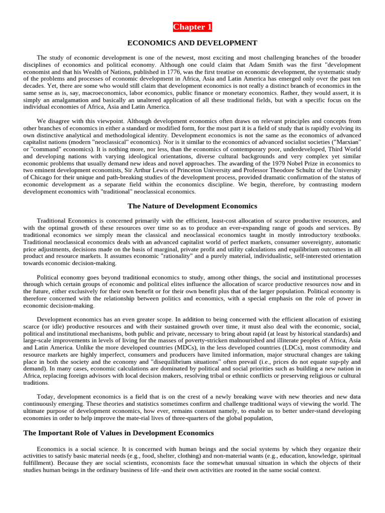 Economic Development Handout | PDF | Economics | United States Treasury ...