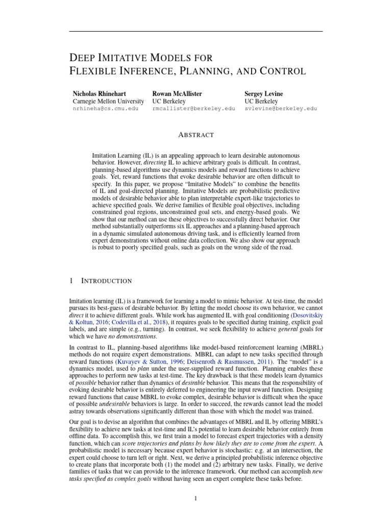 Deep Imitative Models for 1810.06544v4 | PDF