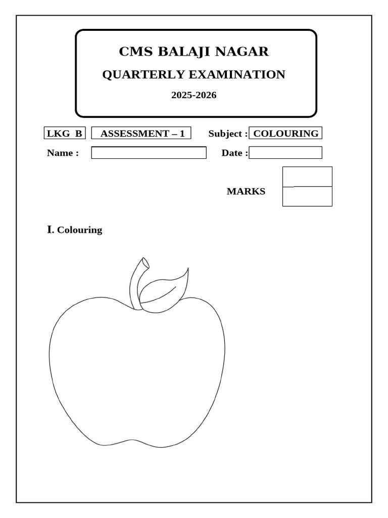 Cms Balaji Nagar Question Paper Drawing | PDF