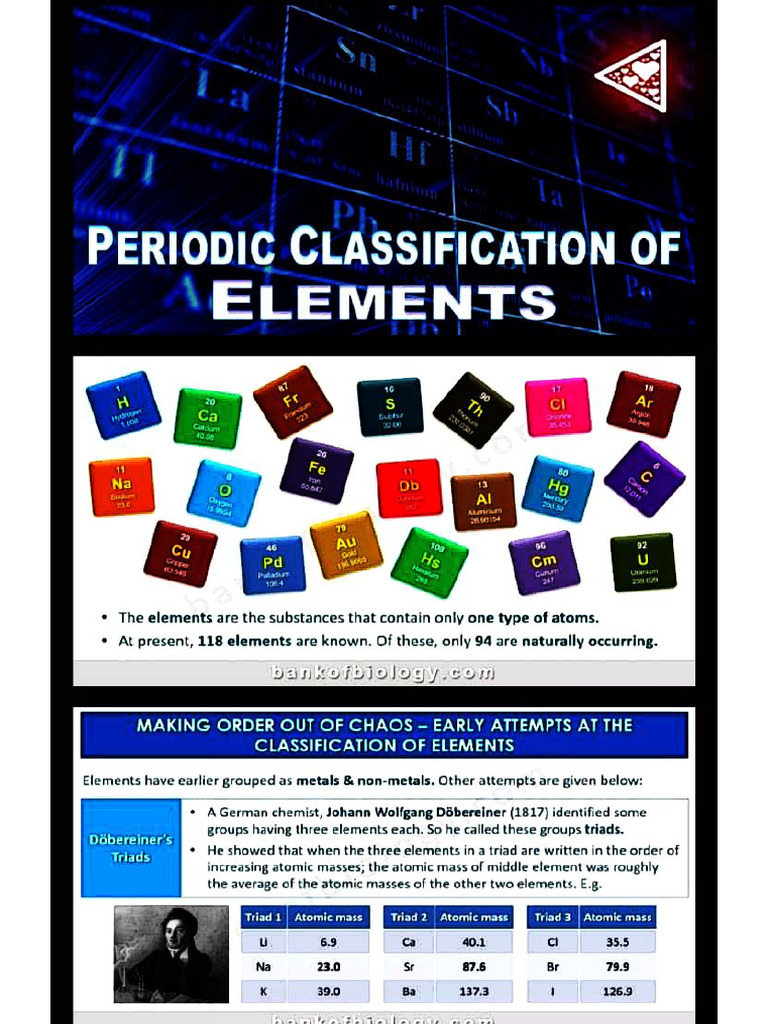 Periodic Classification of Elements | PDF