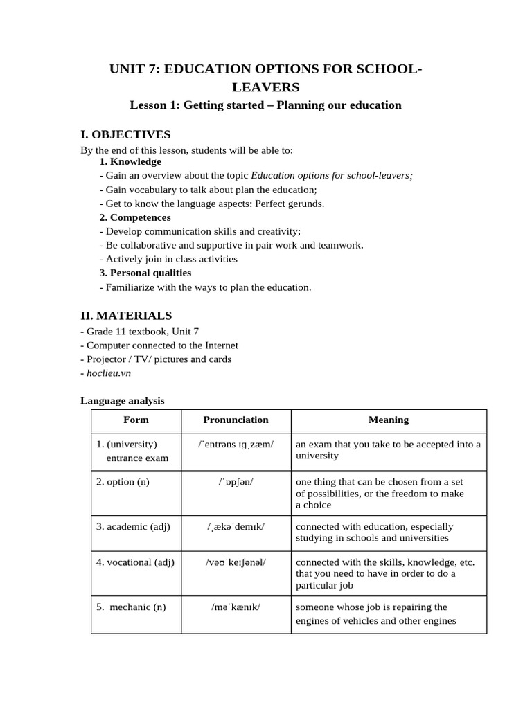 UNIT 7 | PDF | Question | Teachers