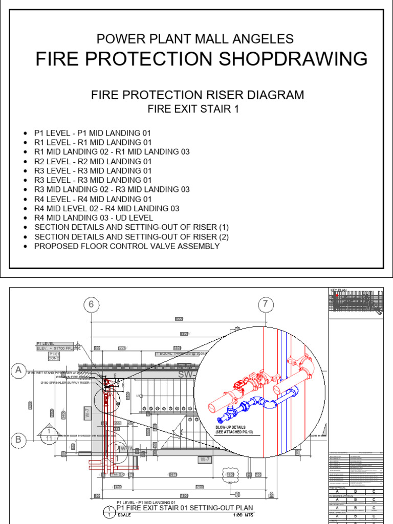 Ppm Fp Amd Sd Stair 1 Fire Protection Riser Diagram | PDF