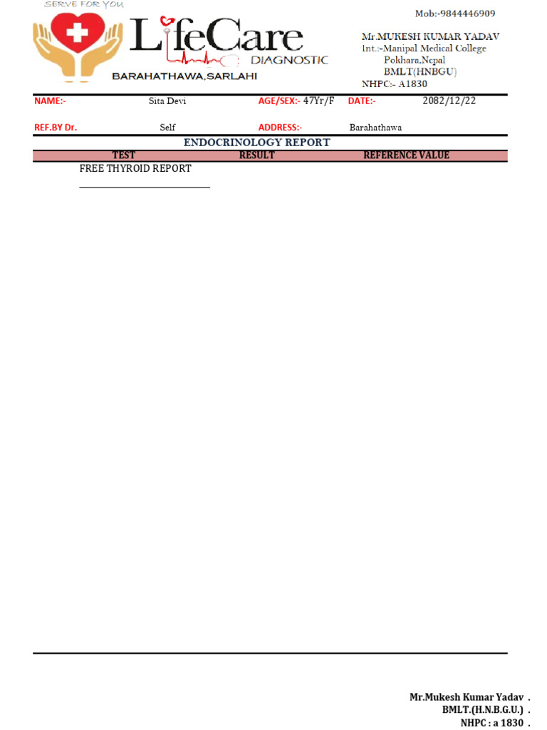 Tft Report.pdf Sita Devi | PDF