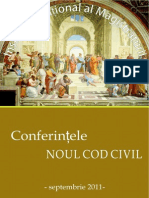 Instititutul National al Magistraturii - Conferintele NOUL COD CIVIL