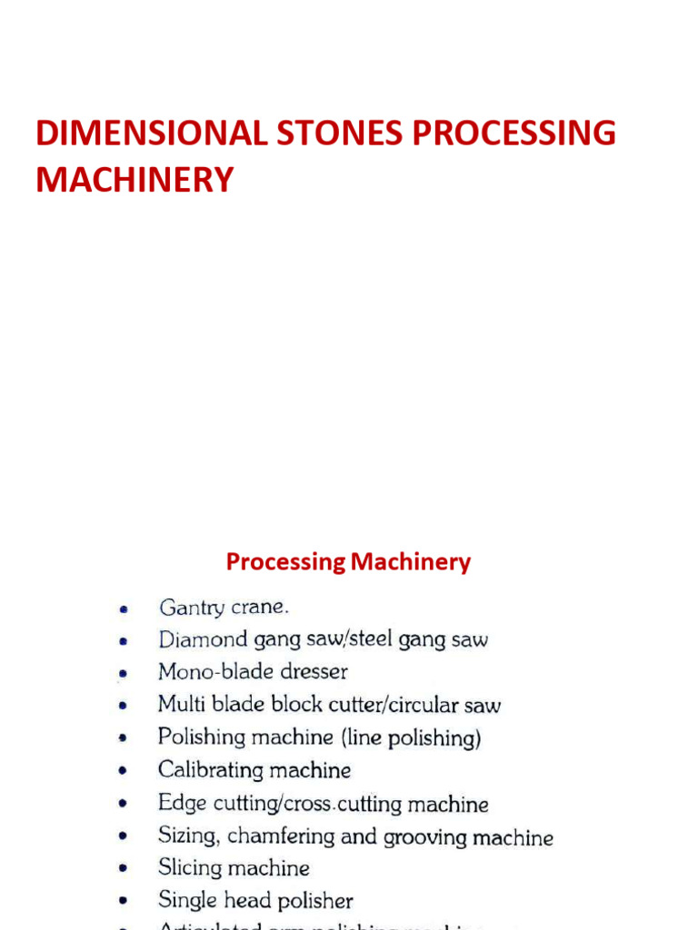 9Dimensional Stone Processing Machinery-1 | PDF