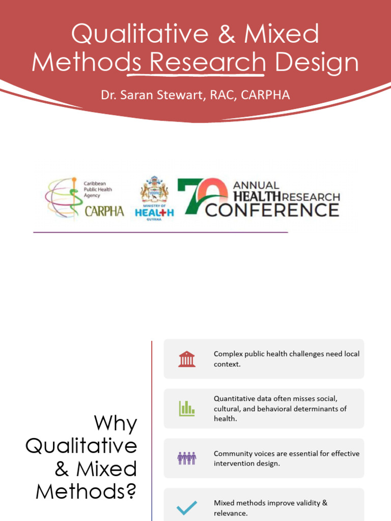 CARPHA Qualitative Mixed Methods Caribbean Public Health | PDF ...