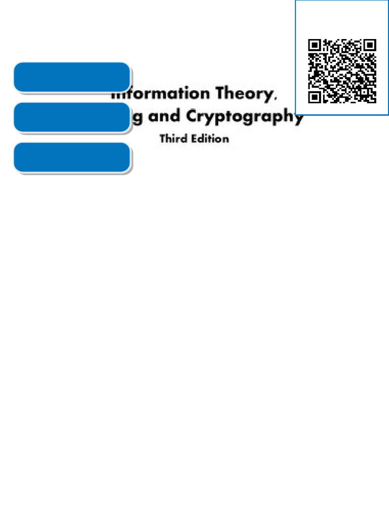 Information Theory Coding And Cryptography 3rd Edition Ranjan Bose ...