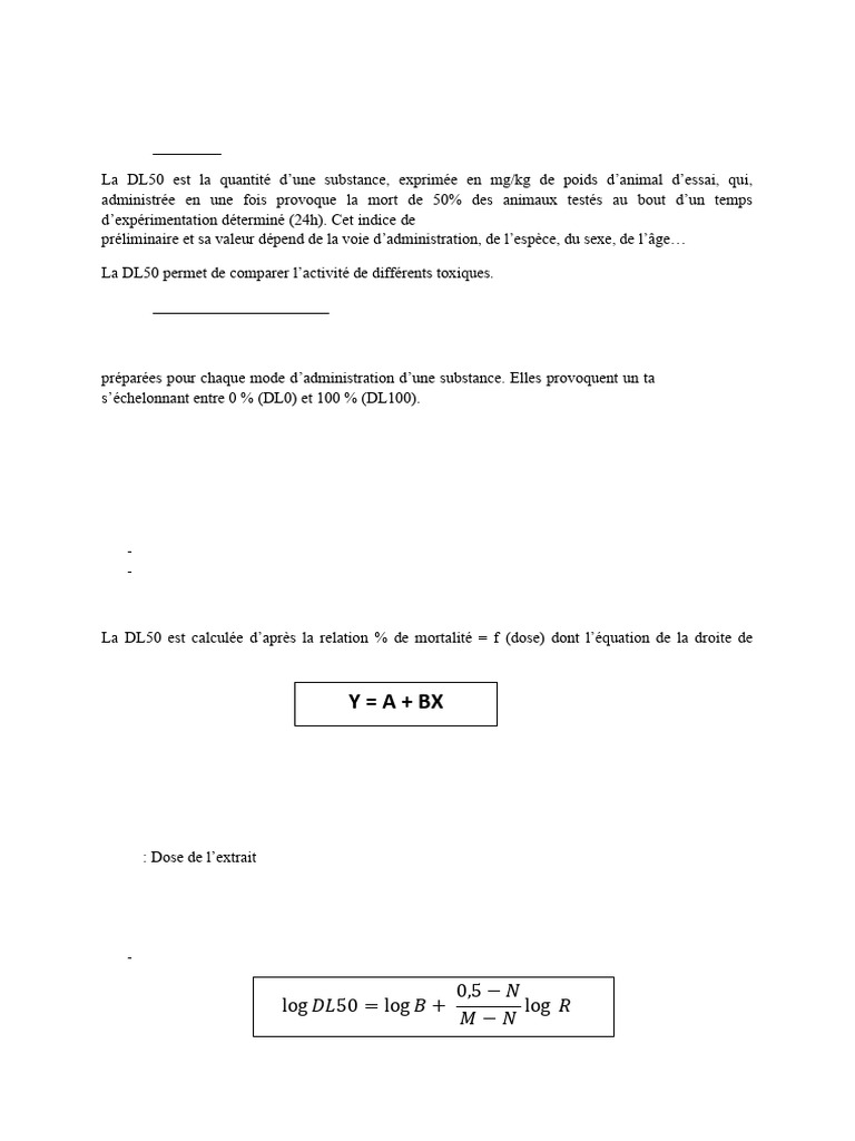 DL50 CL50 TD | PDF | Toxicologie