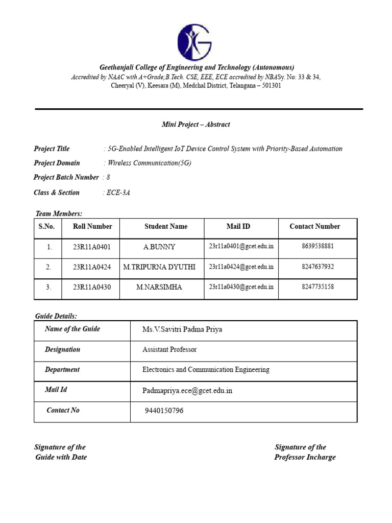 miniproject_mainAbstract (2) | PDF | Internet Of Things | Microcontroller