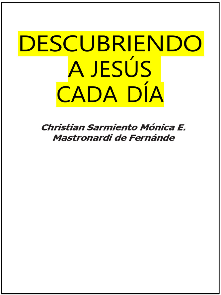 31 Devocionales - Descubriendo A Jesus Cada Dia | PDF | Cristo (título ...