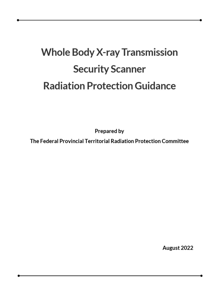 Whole Body x Ray Transmission Security Scanner Radiation Protection ...